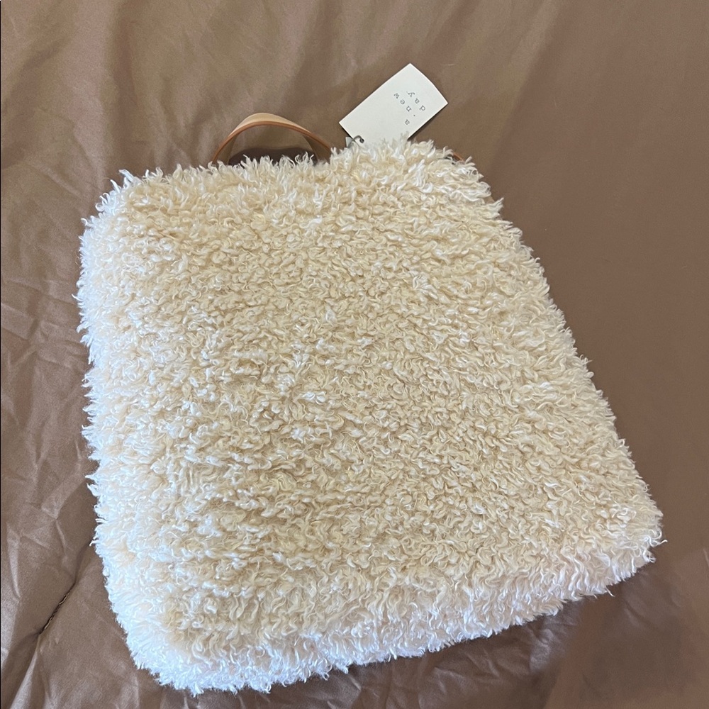 Fluffy Cream Bookbag